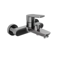 Смеситель для ванны и душа Abelsberg UNF25747GM Lineara, космическая сталь