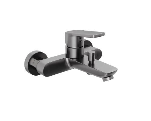 Смеситель д/ванны и душа Abelsberg UNF25747GM Lineara, космическая сталь