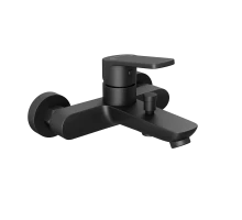 Смеситель для ванны и душа Abelsberg UNF25747MB Lineara, вулканический черный