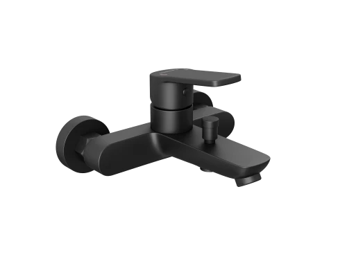 Смеситель д/ванны и душа Abelsberg UNF25747MB Lineara, вулканический черный