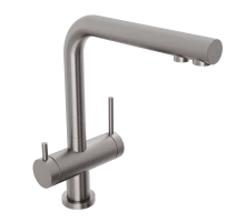 Смеситель для кухни Abelsberg Pura UVF70929BN с возможностью подключения фильтра для воды, цвет титан, PVD покрытие