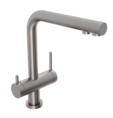 Смеситель для кухни Abelsberg Pura UVF70929BN с возможностью подключения фильтра для воды, цвет титан, PVD покрытие