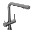 Смеситель для кухни Abelsberg Pura UVF70929GM с возможностью подключения фильтра для воды, цвет космическая сталь, PVD покрытие Смеситель для кухни Abelsberg Pura UVF70929GM с возможностью подключения фильтра для воды, цвет космическая сталь, PVD покрытие