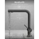 Смеситель д/кухни Abelsberg Pura UVF70929GM с фильтром д/воды, цвет космическая сталь