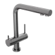 Смеситель д/кухни Abelsberg Pura UVF70929GM с фильтром д/воды, цвет космическая сталь