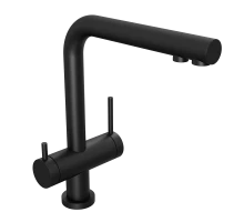 Смеситель для кухни Abelsberg Pura UVF70929MB с возможностью подключения фильтра для воды, вулканический черный