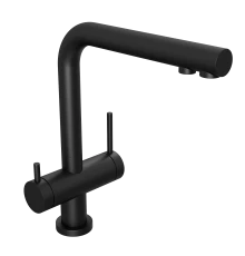 Смеситель для кухни Abelsberg Pura UVF70929MB с возможностью подключения фильтра для воды, вулканический черный