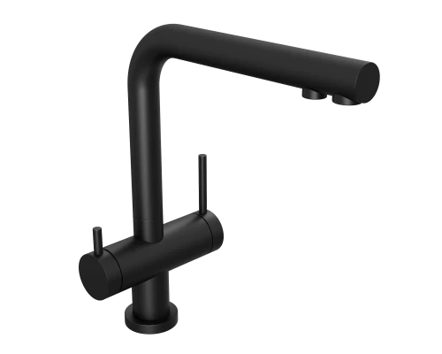 Смеситель д/кухни Abelsberg Pura UVF70929MB с фильтром д/воды, вулканический черный