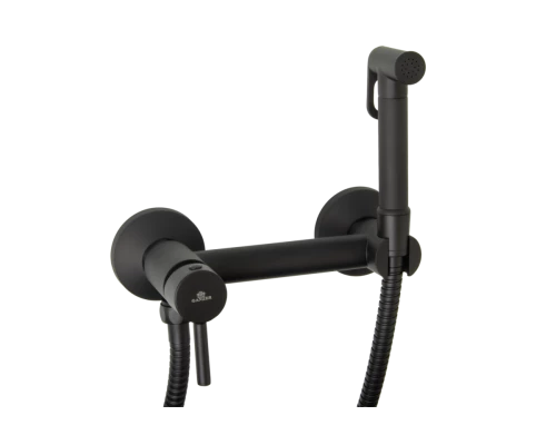 Смеситель для биде с гигиеническим душем Ganzer GZ12202-C Set черный