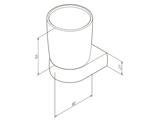Стакан для щеток подвесной Am.Pm Sensation A3034300