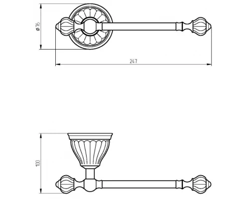 Бумагодержатель Migliore Olivia ML.OLV-60.605