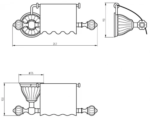 Бумагодержатель Migliore Olivia закрытый