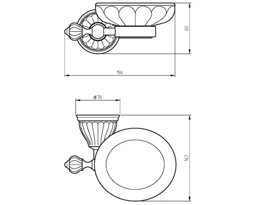 Мыльница Migliore Olivia ML.OLV-60.601 настенная