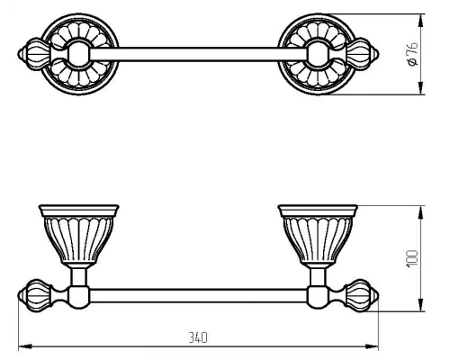 Полотенцедержатель Migliore Olivia ML.OLV-60.641, 34 см