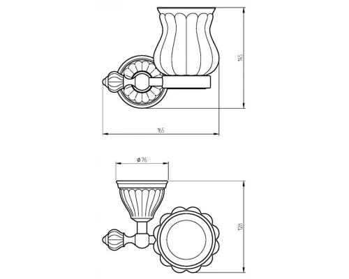 Стакан настенный Migliore Olivia ML.OLV-60.602