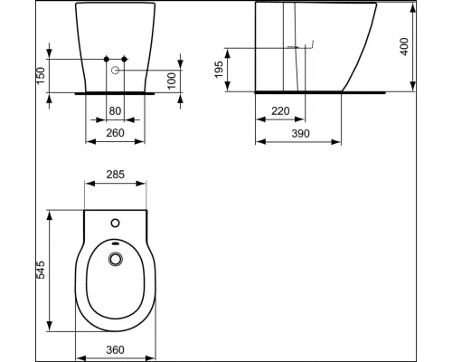 Биде Ideal Standard Connect E799501 напольное