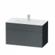 Тумба под раковину Am.Pm Inspire 2.0 M50AFHX1003GM подвесная 100 см, 3 ящика, цвет графит, матовый
