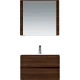 Зеркальный шкаф Am.Pm Sensation M30MCL0801NF, цвет - орех, с подсветкой, левый, 80 см