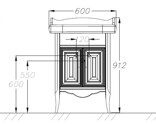 Тумба под раковину Opadiris ЛОРЕНЦО 60, Z0000011066, светлый орех