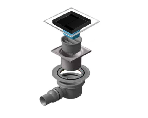 Трап водосток Pestan Confluo Standard Dry 1 Ceramic 100*100 Ceramik под плитку с рамкой сталь 13000107