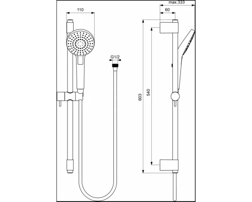 Душевой гарнитур Ideal Standard Idealrain B2233AA