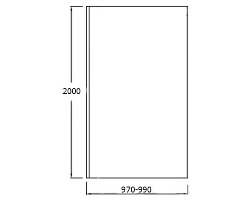 Душевое ограждение Jacob Delafon Contra E22W100-GA 97-99 см