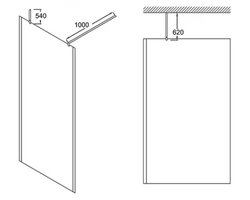 Душевое ограждение Jacob Delafon Contra E22W90-GA 90 см