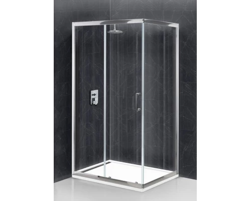 Душевой уголок BelBagno Uno 100 х 90 см, дверь раздвижная, стекло прозрачное, хром, UNO-AH-1-100/90-C-Cr