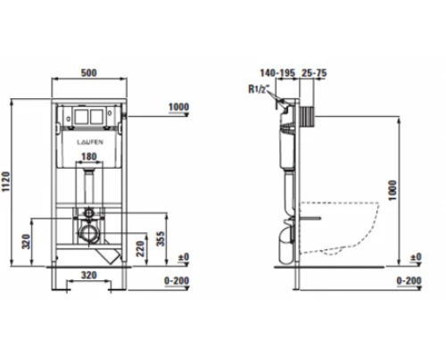 Монтажный элемент Laufen (LIS CW1) 8946600000001 (8.9466.0.000.000.1)