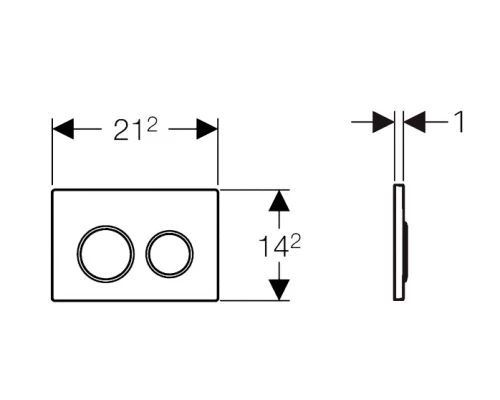 Кнопка Geberit Omega Type 20 115.085.KJ.1, белая, глянцевый хром