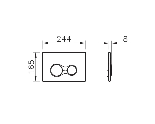 Кнопка смыва VitrA 740-0480 хром