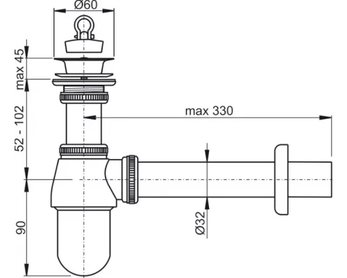 Сифон для раковины AlcaPlast A437