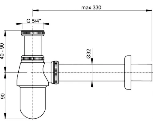 Сифон для раковины AlcaPlast A431