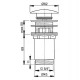 Донный клапан для раковины AlcaPlast A392, с переливом, хром