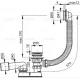 Слив-перелив для ванны клик/клак AlcaPlast A505crm