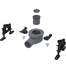 Cифон низкий для водоотведения в душевых на уровне пола AlcaPlast APZ-S9 DN50 и комплект регулируемых ног