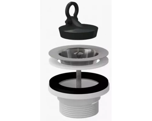 Донный клапан Alcaplast A31 для сифона, универсальный, черный