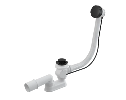 Слив-перелив AlcaPlast A55BLACK-120, черный матовый