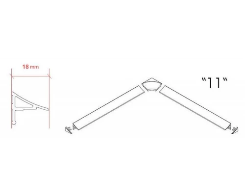 Набор Ravak для планки тип 11, 2 заглушки + 2 угловых соединения, B460000001