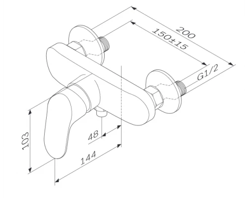 Смеситель Am.Pm Like F8020016 для душа
