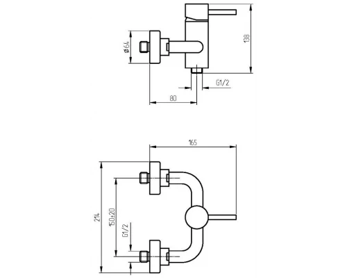 Смеситель Migliore Fortis 18654 для душа, хром
