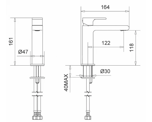 Смеситель Migliore Tenesi 25415 для раковины, хром