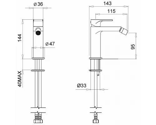 Смеситель Migliore Tenesi 25418 для биде, хром