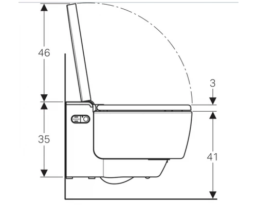 Унитаз подвесной Geberit AquaClean mera comfort 146.214.11.1 с функцией биде и системой удаления запахов