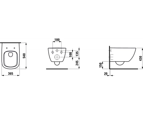 Подвесной унитаз Laufen Palomba 8208020000001