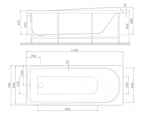 Акриловая ванна Am.Pm Like 170x70 W80A-170-070W-A