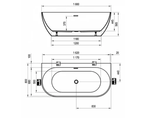 Акриловая ванна Ravak Freedom X, 160 х 80 см, XC00100024