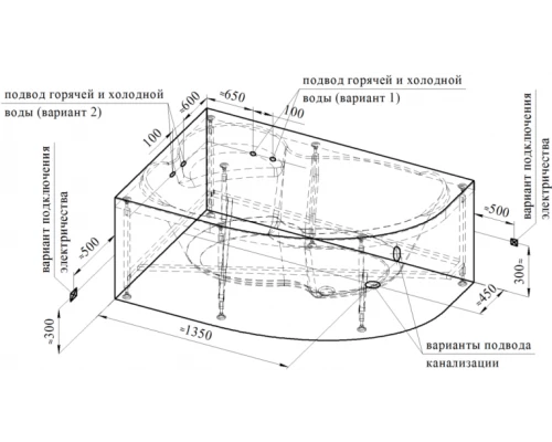 Акриловая ванна Ирма 149х96 от Радомир
