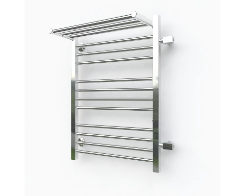 Водяной полотенцесушитель Эрато Квадрат 3 800х400 (с верхней полкой и правым боковым подключением)