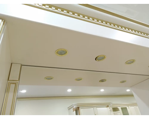 Комплект Misty Франческа - 2100 (тумба + 2 пенала + зеркало) бежевая патина Л-Фрн07210-031Ком